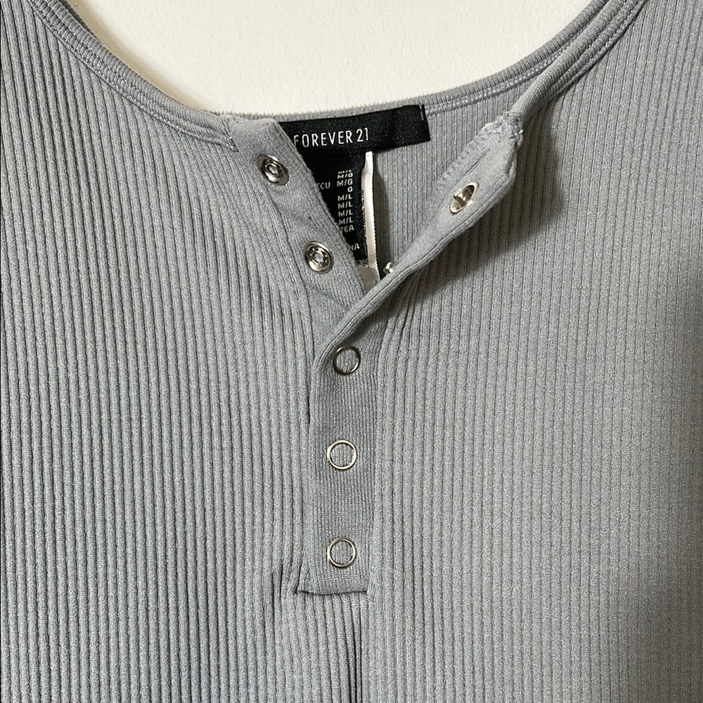 Gray Ribbed Jumpsuit - Picture 4 of 11